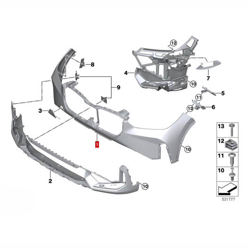 Car Front Bumper For Benz-X1 New Wholesale Automotive Parts