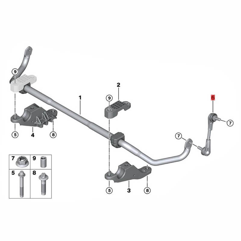 Car Drag Link For BMW Auto parts Rear Suspension Stabilizer