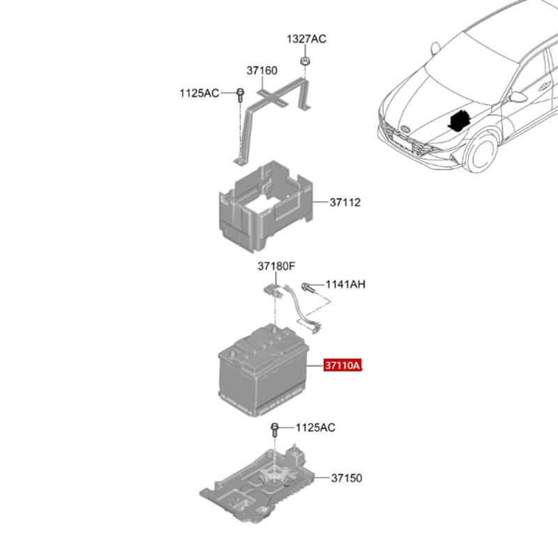 Car Energy Storage Battery For Hyundai Elantra