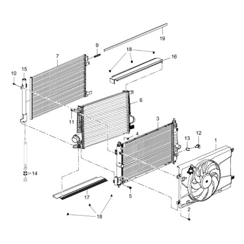 Car Condenser Condensing For Chevrolet Cruze