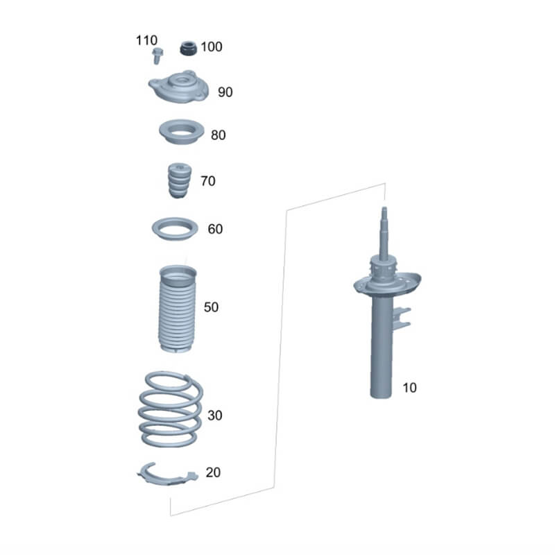 Shock Absorber For Steering System Benz EQA 260