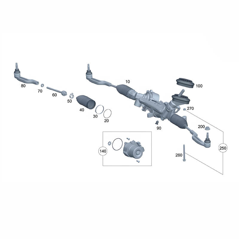 Steering Gears Box For Steering System Benz EQB260