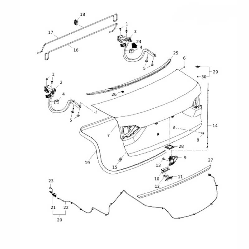 Trunk Lid Trunk Lid For Chevrolet Cruze